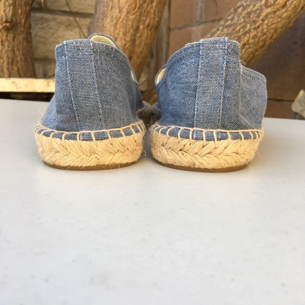 NEW SOLUDOS Chambray Espadrille Slip On Size 11